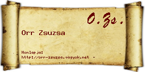Orr Zsuzsa névjegykártya